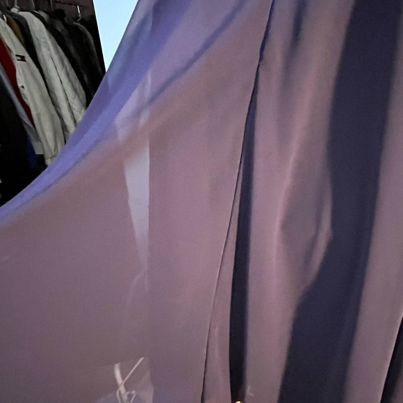 Davids Bridal whimsigoth fairy prom Elegant eggplant purple wedding Dress Sz 18 - Picture 6 of 14